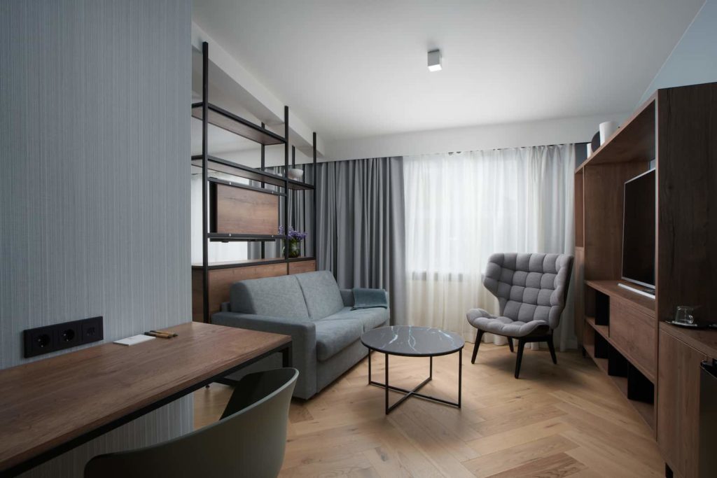 The Suite living room area